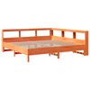 vidaXL Bookcase Bed without Mattress Wax Brown 180x200 cm Solid Wood Pine