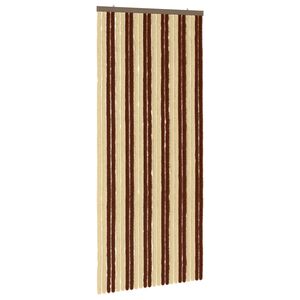 vidaXL Insect Curtain Chenille Brown and Beige 100 x 230 cm 100% PP