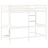 vidaXL Loft Bed without Mattress White 90x200 cm Solid Wood Pine