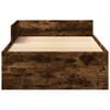 vidaXL Bed Frame without Mattress Smoked Oak 75x190 cm Small Single Engineered Wood