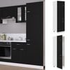 vidaXL Refrigerator Cabinet Lyon Black 60x57x207 cm Engineered Wood