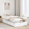 vidaXL Ottoman Bed Frame without Mattress White Single Faux Leather