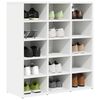 vidaXL Shoe Cabinet White 77.5 x 30 x 83.5 cm Engineered Wood