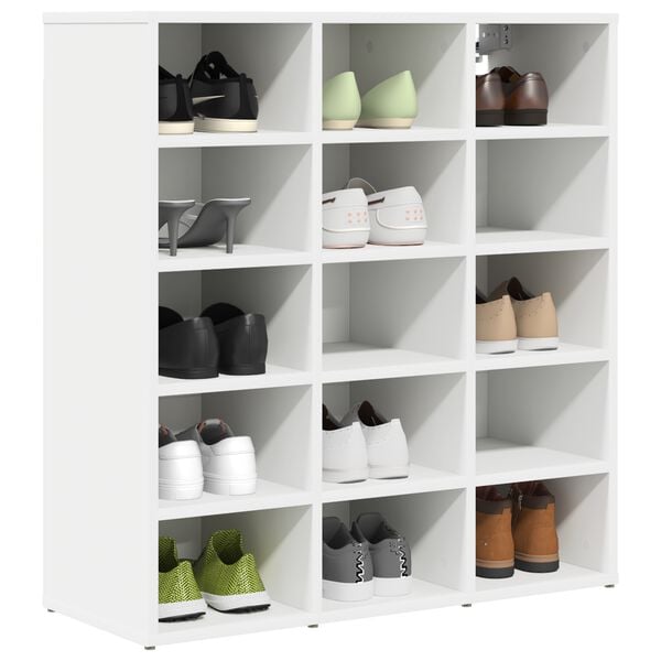 vidaXL Shoe Cabinet White 77.5 x 30 x 83.5 cm Engineered Wood