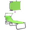 vidaXL Folding Sun Lounger Folding 2 pcs Green 190 x 57 x 81 cm Oxford