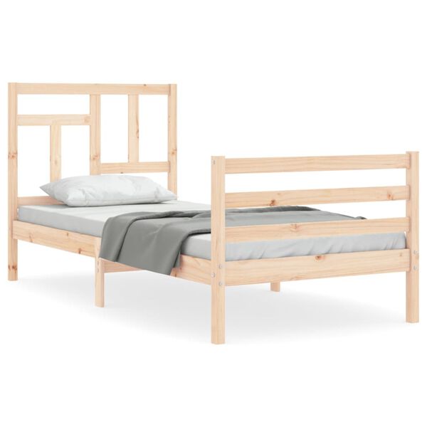 vidaXL Bed Frame without Mattress 90x200 cm Solid Wood