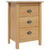vidaXL Bedside Cabinet with Drawer HILL Honey Brown 46 x 35 x 65 cm