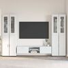 vidaXL TV Cabinet Set with Drawer FLORIN White Engineered Wood