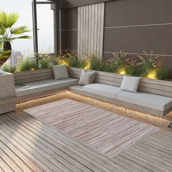 vidaXL Outdoor Carpet ARAKIL Brown 80x150 cm PP