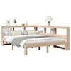 vidaXL Bookcase Bed without Mattress 140x200 cm Solid Wood Pine
