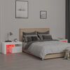vidaXL Bedside Cabinets 2 pcs with LED Lights High Gloss White 70x36.5x40 cm