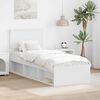 vidaXL Bed Frame with Headboard White 75 x 190 cm Solid Pine Wood