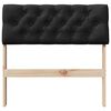vidaXL Upholstered Headboard Black 80 cm Solid Pine Wood