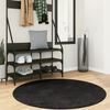 vidaXL Rug HUARTE Short Pile Soft and Washable Black &Oslash; 120 cm