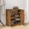 vidaXL Shoe Cabinet Smoked Oak 59x35x70 cm Engineered Wood
