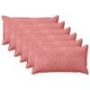 vidaXL Cushion Cover 6 pcs HOUTEN Pink 40 x 70 cm Velvet