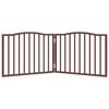vidaXL Dog Gate Foldable 2 Panels Brown Oak 160 cm Poplar Wood