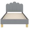 vidaXL Children's Bed Frame with Headboard Light Grey 80 x 160 cm