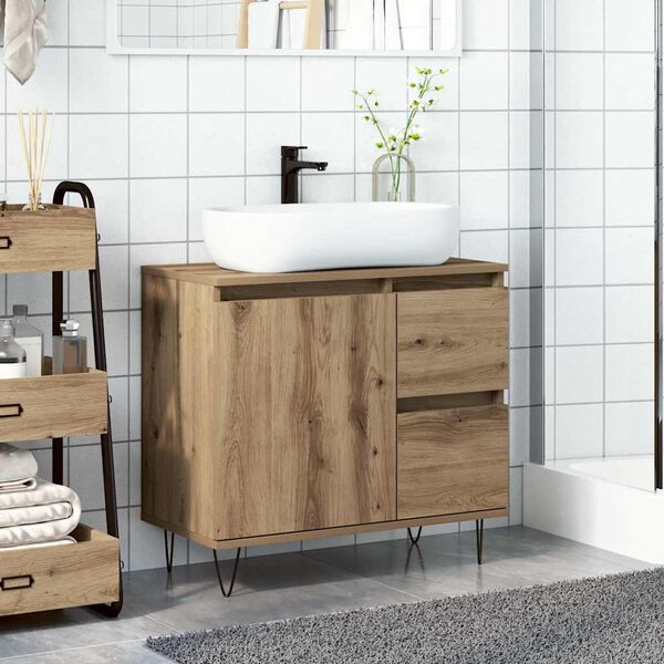 vidaXL Sink Cabinet Artisan Oak 65x33x60 cm Engineered Wood