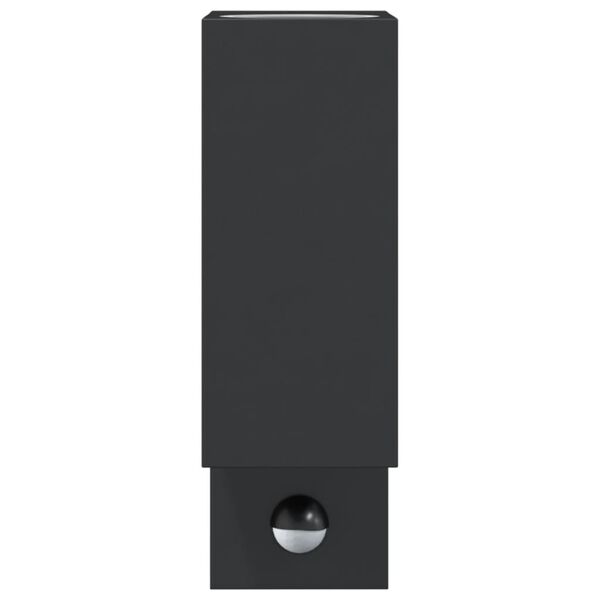 vidaXL Outdoor Wall Light with Sensor Black Die-cast Aluminium