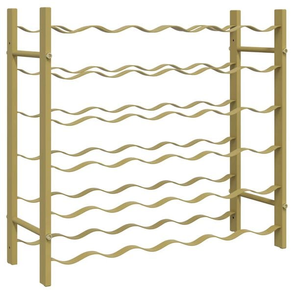 vidaXL Wine Rack for 36 Bottles Gold Metal