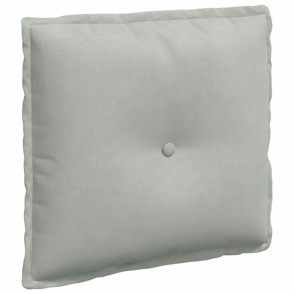 vidaXL Back Pillow Light Grey 50 x 45 cm Corduroy Fabric