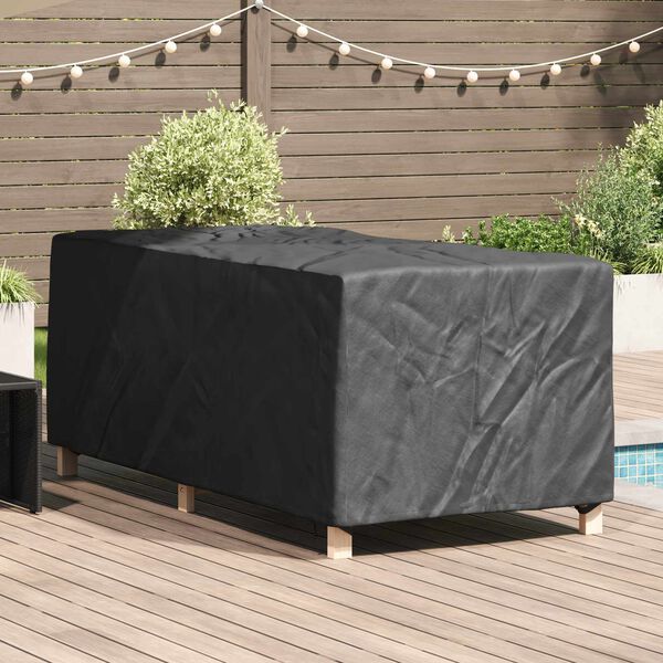 vidaXL Loungers Cover Plain Black 205 x 100 x 70 cm Fabric