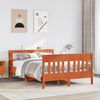 vidaXL Bed Frame without Mattress Wax Brown 150x200 cm King Size Solid Wood Pine