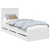 vidaXL Bed Frame with Drawer White 75 x 190 cm Engineer Wood