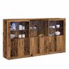 vidaXL LED Sideboard Old Wood 181.5 x 37 x 100 cm Engineered Wood