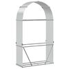 vidaXL Log Holder Silver 120x45x210 cm Galvanised Steel