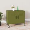 vidaXL Storage Cabinet Olive Green 60x35x56 cm Steel