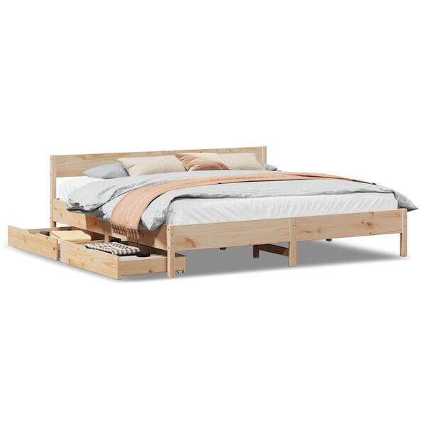 vidaXL Bed Frame without Mattress 160x200 cm Solid Wood Pine