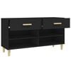 vidaXL Shoe Cabinet Black 102x35x55 cm Engineered Wood