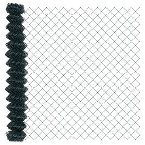 vidaXL Chain Link Fence Green 10 x 1.6 m Steel