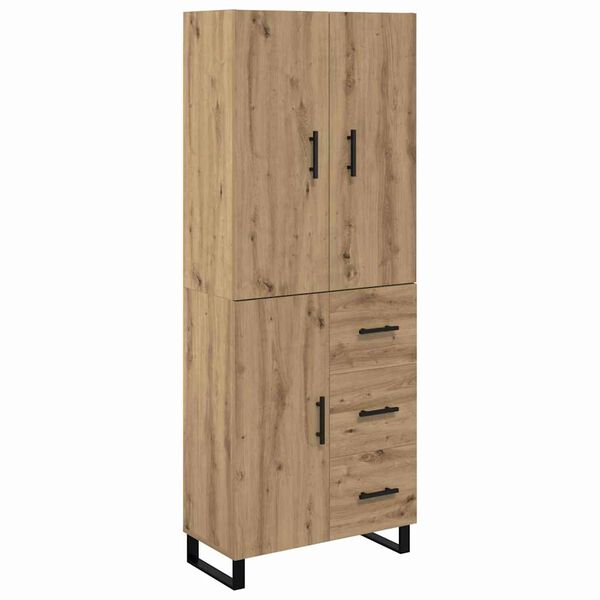 vidaXL Highboard with Drawer 2 pcs Artisan Oak 69.5 x 34 x 180 cm