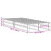 vidaXL Bed Frame without Mattress White 100x200 cm Solid Wood Pine