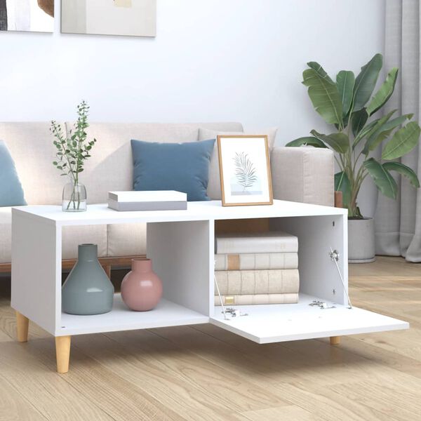 vidaXL Coffee Table White 89,5x50x40 cm Engineered Wood