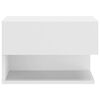 vidaXL Wall-mounted Bedside Cabinet High Gloss White
