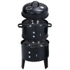 vidaXL 3-in-1 Charcoal Smoker BBQ Grill 40x80 cm