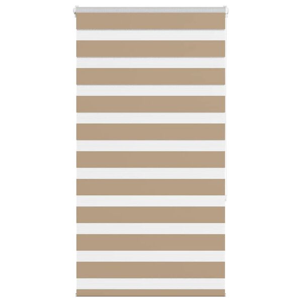 vidaXL Zebra Blind Sand Brown 75x150 cm Fabric Width 70.9 cm Polyester