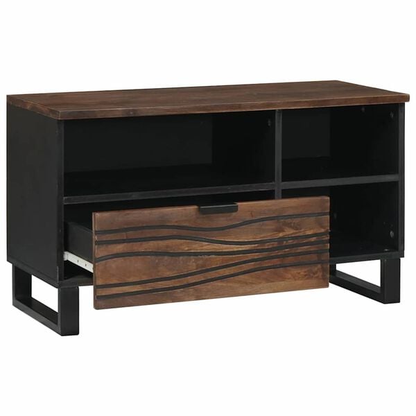 vidaXL TV Units with Drawer Walnut 80 x 33 x 46 cm Engineered wood