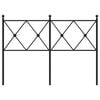 vidaXL Metal Replace Headboard Black 120cm