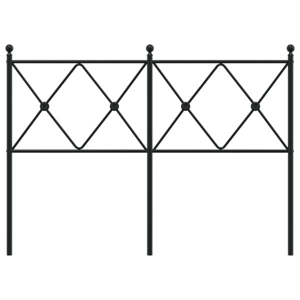 vidaXL Metal Replace Headboard Black 120cm