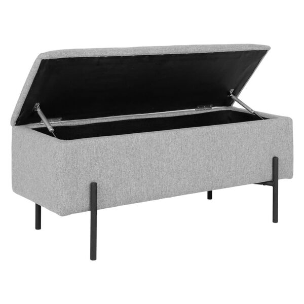 House Nordic Bench with Storage Luna Light Grey