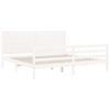 vidaXL Bed Frame without Mattress White 200x200 cm Solid Wood