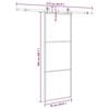 vidaXL Sliding Door with Hardware Set Black 76x205 cm ESG Glass
