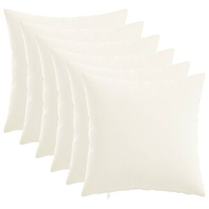 vidaXL Cushion Cover 6 pcs HEERLEN White 45 x 45 cm Fabric