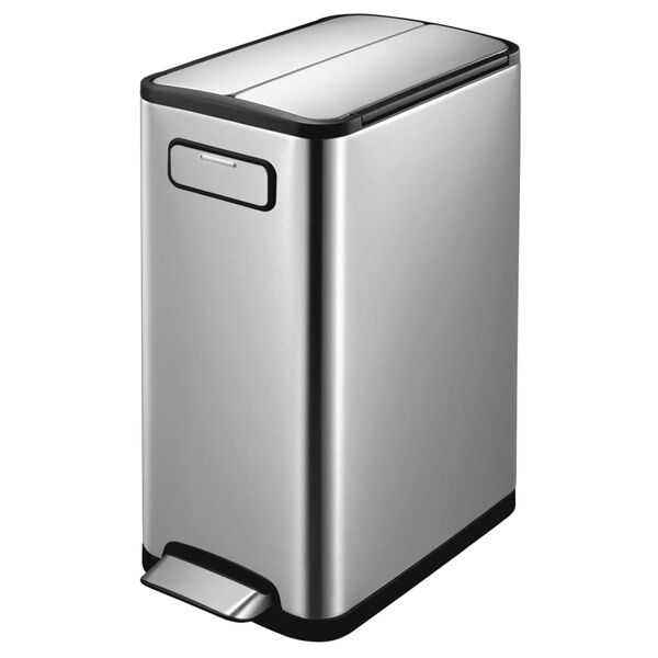 EKO Pedal Bin Ecofly 2x20 L Matte Silver