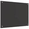 vidaXL Kitchen Backsplash Dark grey 80 x 60 x 0.6 cm Tempered Glass